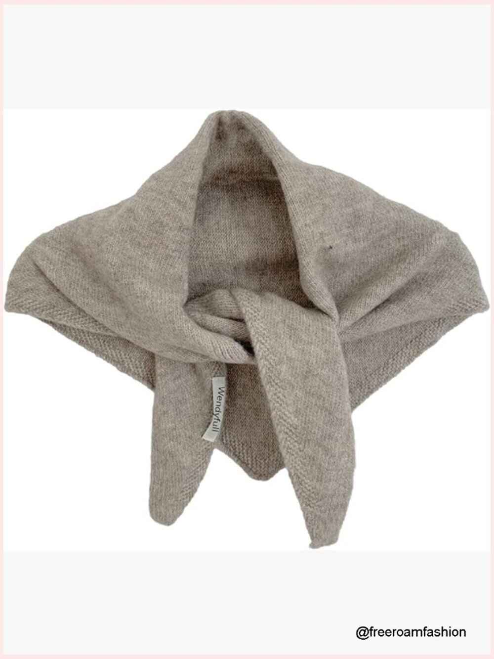Knit Triangle Scarf Wool Blend Soft Lightweight Versatile Headscarf Y2K